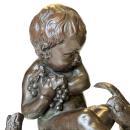 Antonio Giovanni Lanzirotti (1839-1911) Boy and Parrot with Grapes