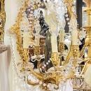 Pair Louis XV Style Gilt Bronze Girandole Mirror Sconces