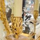 Pair Louis XV Style Gilt Bronze Girandole Mirror Sconces