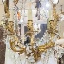 Pair Louis XV Style Gilt Bronze Girandole Mirror Sconces