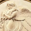 Bertel Thorvaldsen Plaster Rondel Plaque of Night