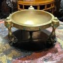 Antique German Bronze and Gilt Metal Baptismal Font in Renaissance Style