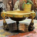 Antique German Bronze and Gilt Metal Baptismal Font in Renaissance Style