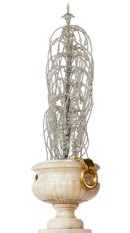 Set Four (4) Antique Alabaster Torchiere Floor Lamps