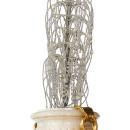 Set Four (4) Antique Alabaster Torchiere Floor Lamps