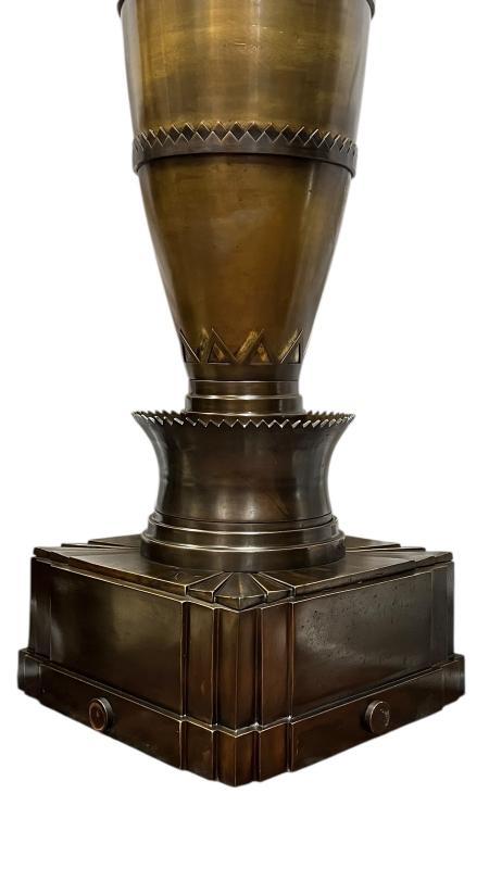 Pair Monumental Art Deco Bronze Vases from Waldorf Astoria Hotel