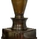 Pair Monumental Art Deco Bronze Vases from Waldorf Astoria Hotel