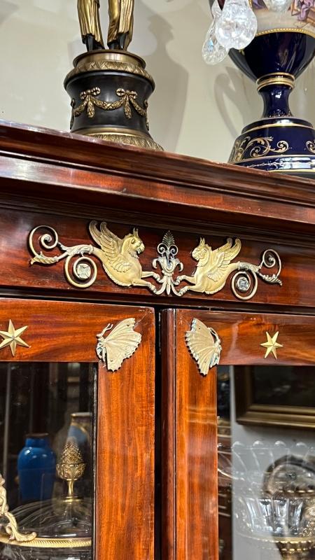 Pair Antique French Empire Bookcases / Bibliotheques / Cabinets