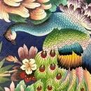 Pair Monumental Chinese Cloisonne Vases with Peacocks and Chrysanthemum