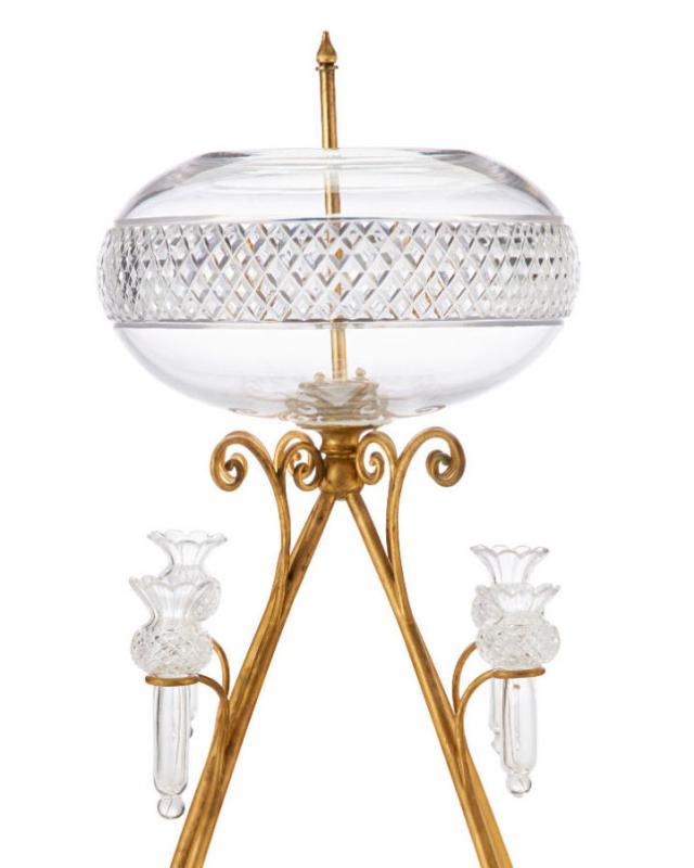 Victorian Cut Crystal and Gilt Bronze Table Fountain by F&C Osler of Birmingham