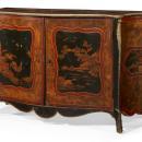 English George III Chinoiserie Japanned Commode