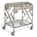 Vintage Italian Silver Plated Bar Cart / Drinks Trolley