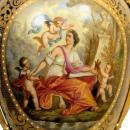 Pair Antique Sevres Style Ormolu Bronze Mounted Urns