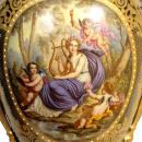 Pair Antique Sevres Style Ormolu Bronze Mounted Urns