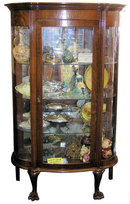 Antique Victorian Oak Vitrine China Cabinet