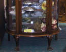 Antique Victorian Oak Vitrine China Cabinet