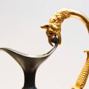 Pair Antique French Empire Patinated & Gilt Bronze Ewers Urns in Manner of Andre-Antoine Ravrio