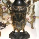 Pair French Neo-Grecian Greek Revival Bronze Amphora Vases After Ferdinand Levillain