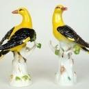 Pair Vintage Meissen Porcelain Bird Figurines