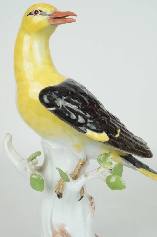 Pair Vintage Meissen Porcelain Bird Figurines