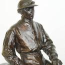 Pierre-Jules Mene (1810-1871) Jockey a Cheval Horse Equestrian Group Bronze Sculpture