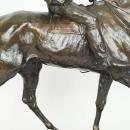 Pierre-Jules Mene (1810-1871) Jockey a Cheval Horse Equestrian Group Bronze Sculpture