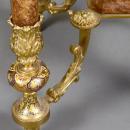 Antique Champleve Enamel Brown Onyx Side Table in Orientalist Style