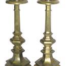 Pair Antique Brass Candlesticks by Gorham