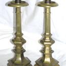 Pair Antique Brass Candlesticks by Gorham