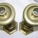 Pair Antique Brass Candlesticks by Gorham