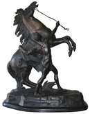 Large Marly Horse Bronze Sculpture After Coustou