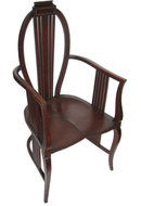 British or Austrian Arts & Crafts Mahogany Armchair