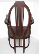 British or Austrian Arts & Crafts Mahogany Armchair