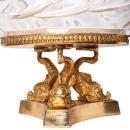 Crystal Freres Lead Crystal Gilt Bronze Centerpiece Bowl in Louis XVI Style