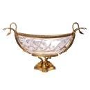 Crystal Freres Lead Crystal Gilt Bronze Centerpiece Bowl in Louis XVI Style