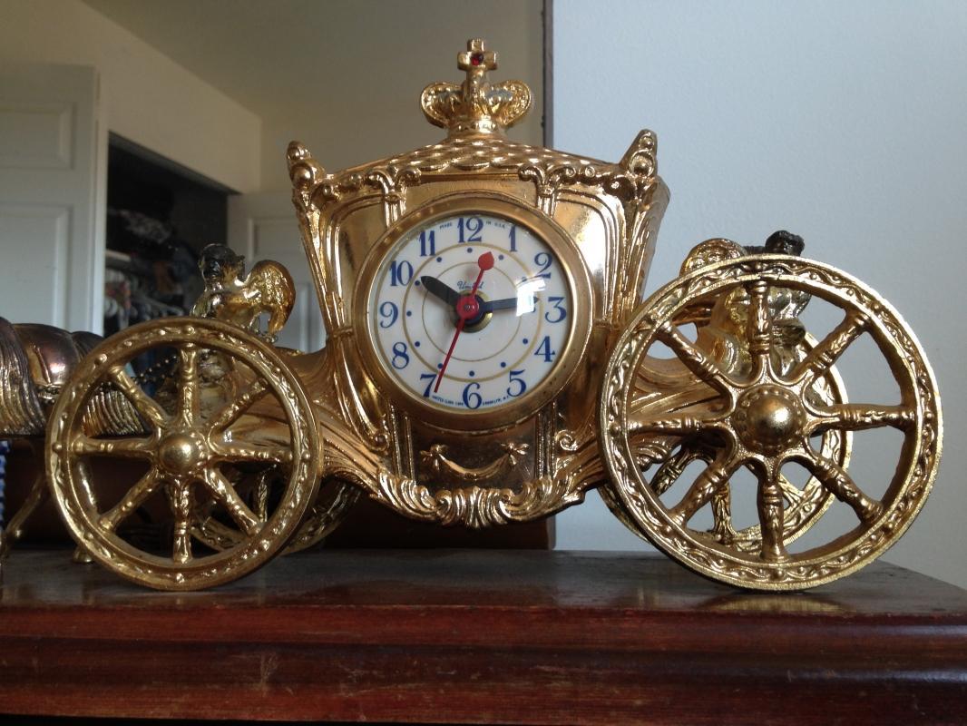 Gold Gilt CLOCK EXCELLENT WORKING ORDER 