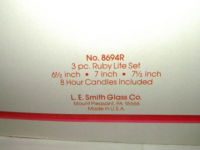 Christmas Tea Lights by L.E. Smith 3 Piece Set 