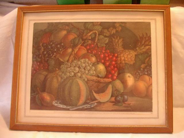 Old Currier and Ives Fruit Picture