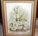 Watercolor Signed by Eugenia '84 White Petunias