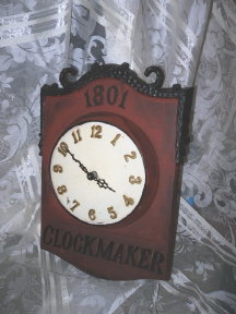 Vintage Clock Makers Advertising Sign Clock