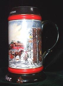1982 budweiser christmas stein