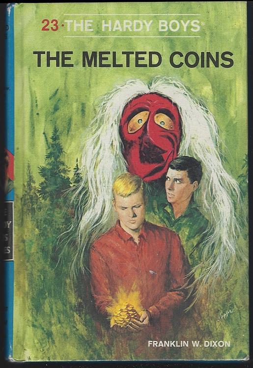 Melted Coins by Franklin Dixon Hardy Boys Series #23 Matte Blue Cover 1970