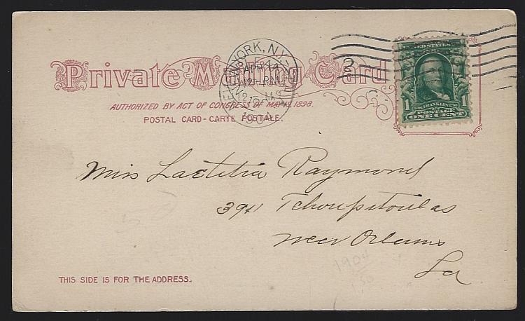 Vintage Private Mailing Card of Empire Building, New York City, New York 1904