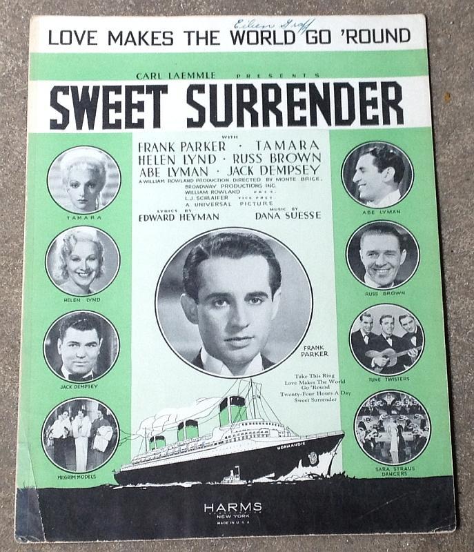 Love Makes the World Go 'Round Sweet Surrender Movie Jack Dempsey Helen Lynd