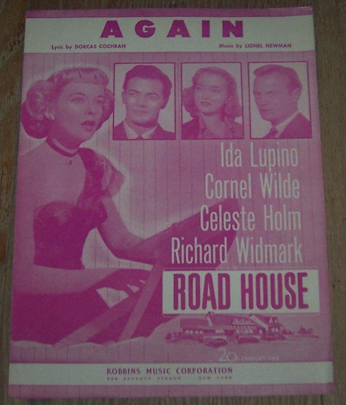 Again Road House Ida Lupino Cornel Wilde Celeste Holm 1948 Movie Sheet Music