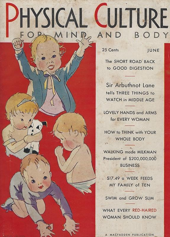 Physical Culture Magazine June 1930 Vacation Motherhood Swimming Digestion Menus