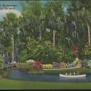 Winding Waterways Cypress Gardens Florida Vintage Unused Postcard