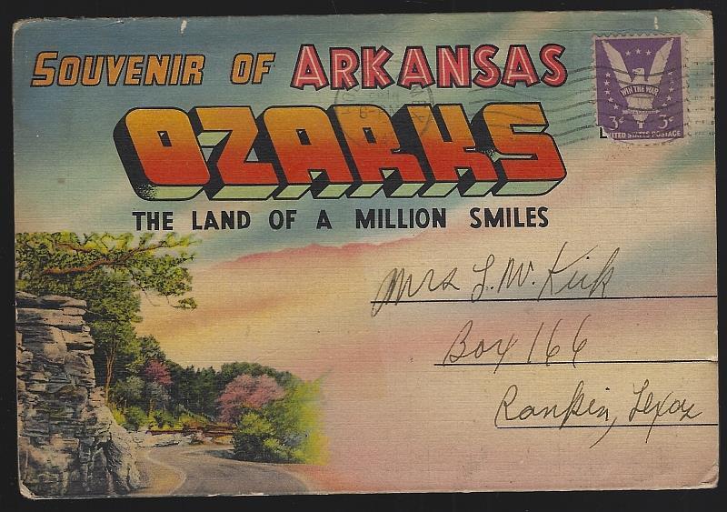 Arkansas Ozarks the Land of a Million Smiles Vintage Souvenir Postcard Folder