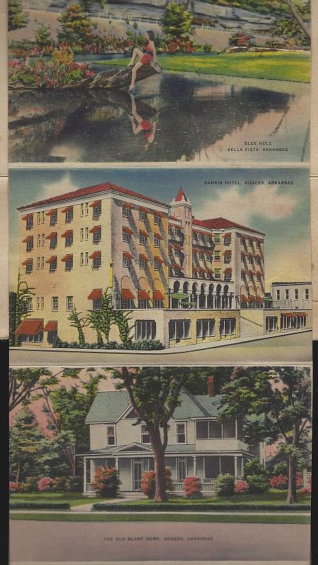Arkansas Ozarks the Land of a Million Smiles Vintage Souvenir Postcard Folder
