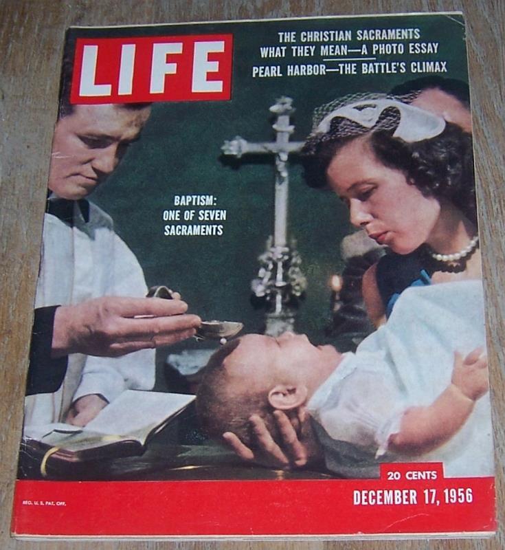 Life Magazine December 17, 1956 Sacraments Clinton Tennessee Wilson Pearl Harbor
